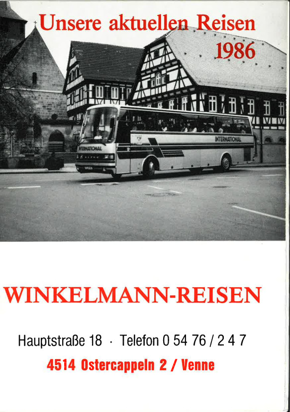 1986 - Erster Reisekatalog